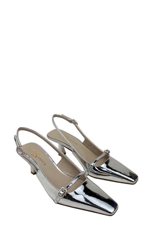 Yosi Samra Kate Slingback Pump In Silver