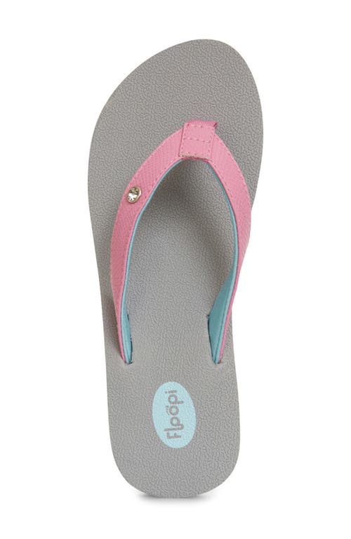 Floopi Flip Flop Wedge Sandal In Grey