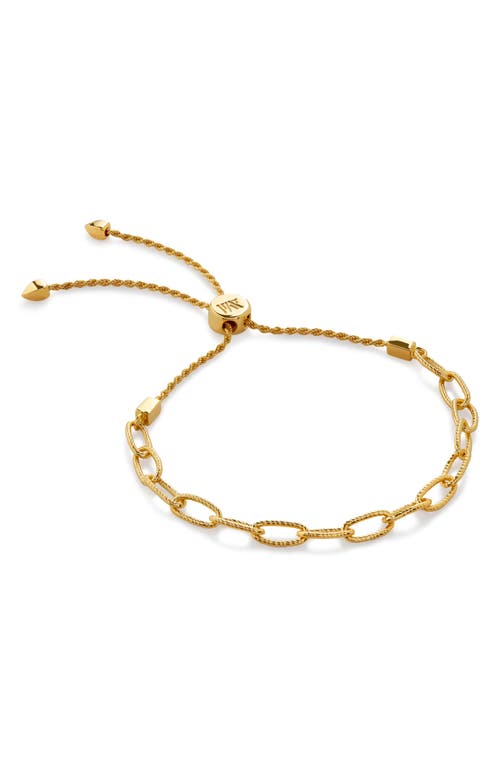 Monica Vinader Chain Link Friendship Slider Bracelet In 18ct Gold Vermeil
