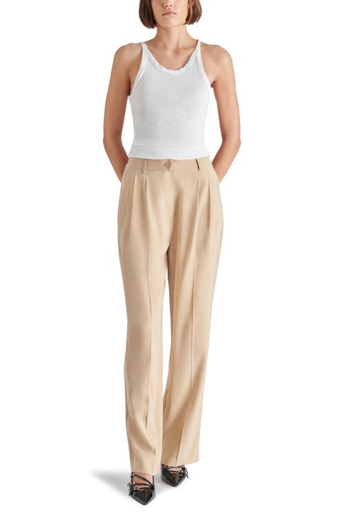 Shop Steve Madden Blaze High Waist Straight Leg Pants In Khaki