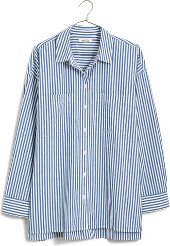 Madewell The Oversize Straight Hem Signature Poplin Shirt | Nordstrom