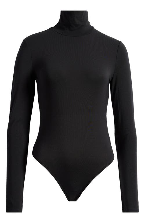 Reformation Cordelia Turtleneck Knit Bodysuit In Black