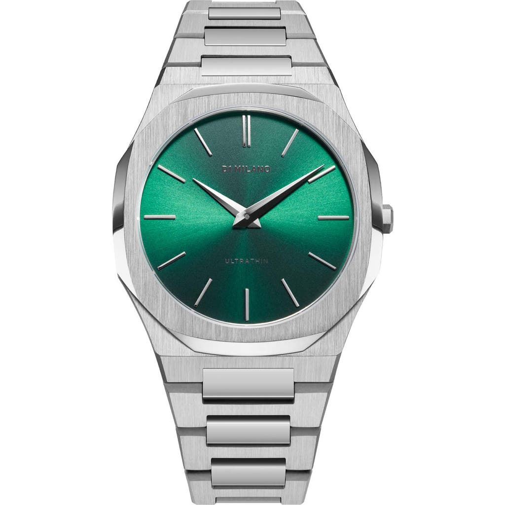 D1 Milano Ens Green D1-atbj12 Automatic Bracelet Stainless-steel Automatic Watch In Green/silver