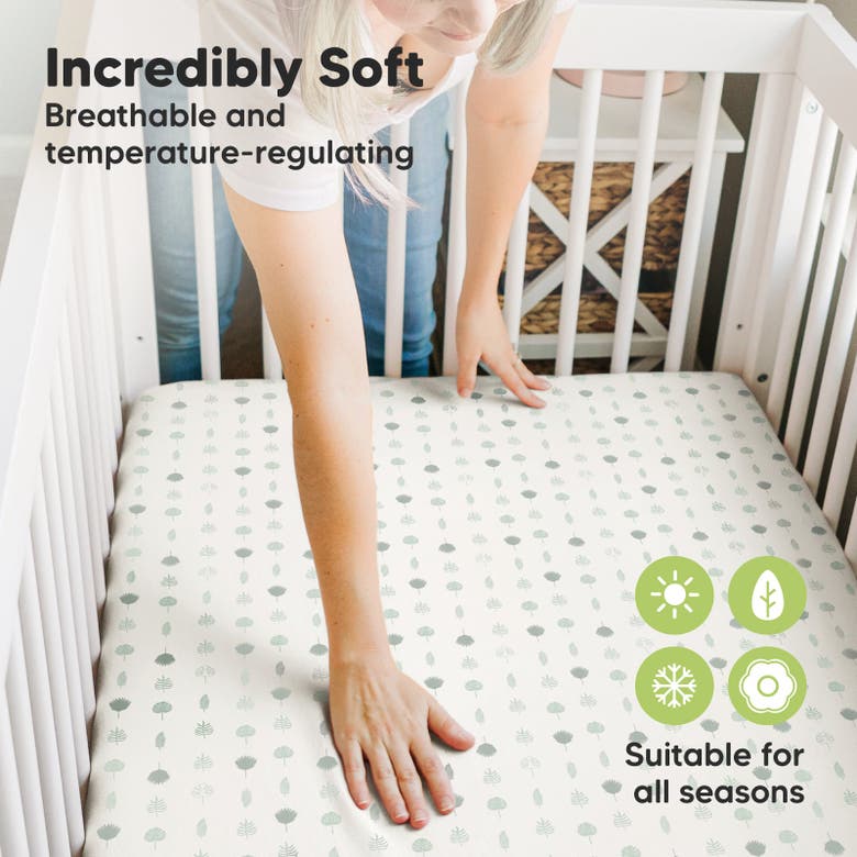 Keababies Isla Fitted Mini Crib Sheets In Tropic Oasis