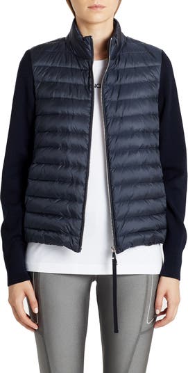 Moncler Quilted Down & Wool Short Cardigan | Nordstrom