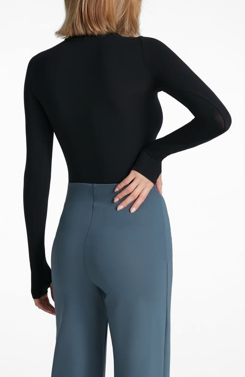 Shop Commando Ballet Body Long Sleeve Turtleneck Top In Black