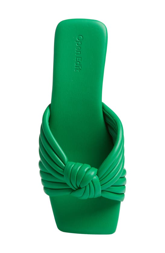 Shop Open Edit Lilah Knot Slide Sandal In Green Vibrant