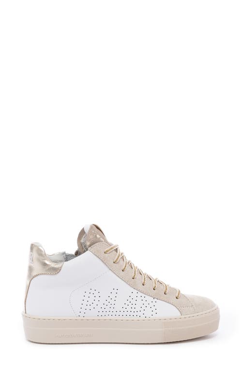 Shop P448 Thea Mid Top Sneaker In Cream-cloud