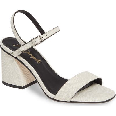 Free People Liv Quarter Strap Sandal, White