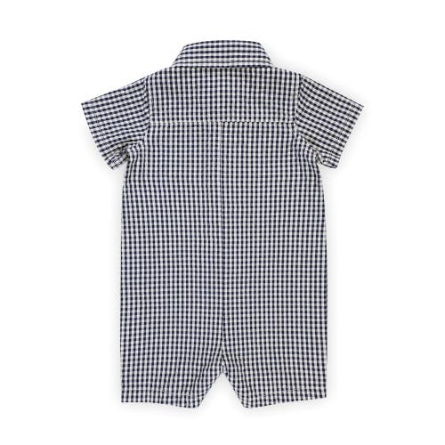 HOPE & HENRY HOPE & HENRY BABY SEERSUCKER BUTTON FRONT ROMPER, INFANT