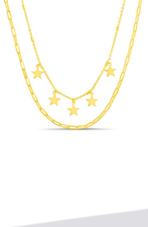 Layered Star Charm Necklace