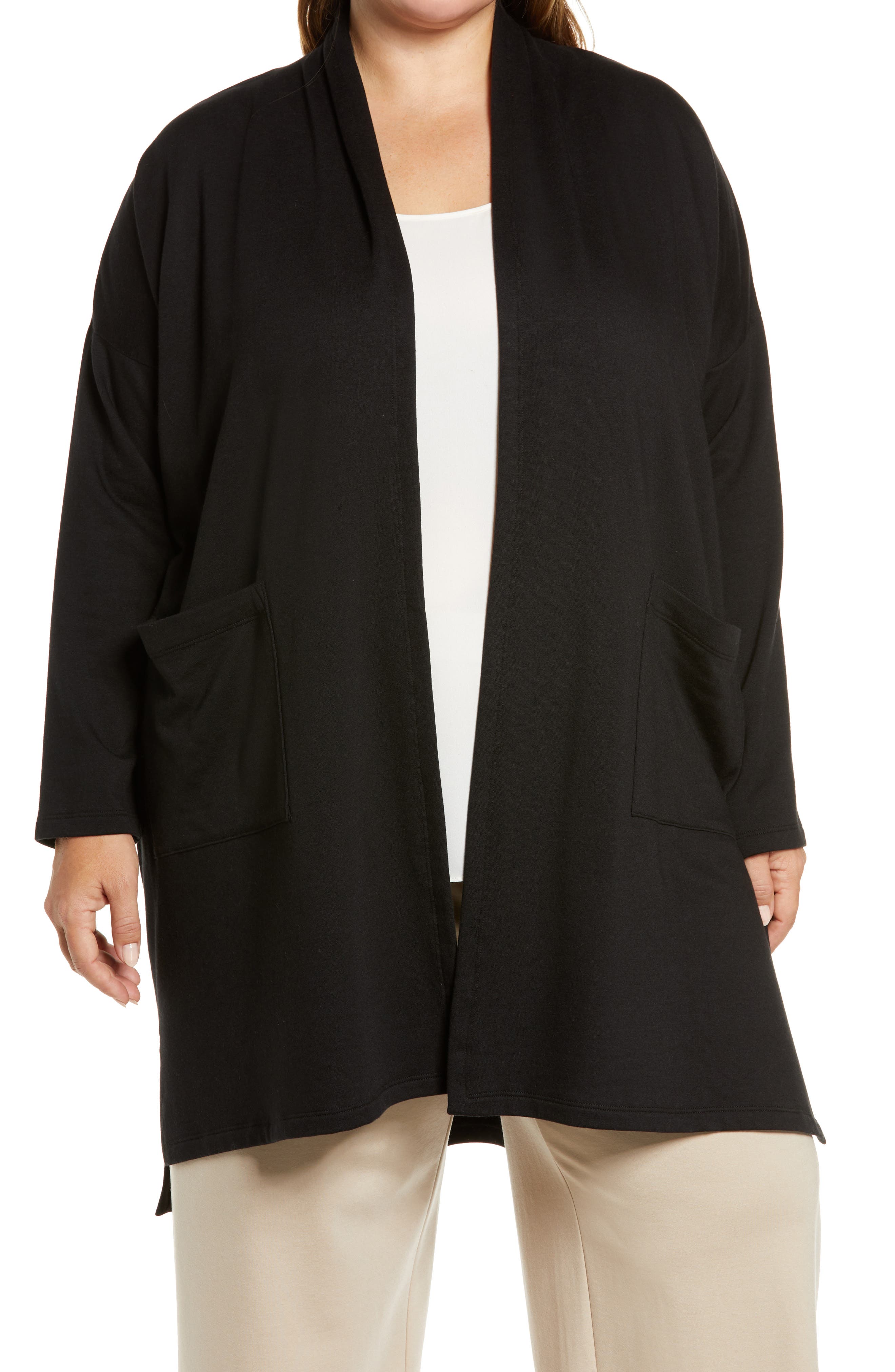 eileen fisher open front jacket
