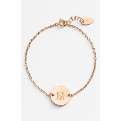 Nashelle 14K-Gold Fill Initial Disc Bracelet