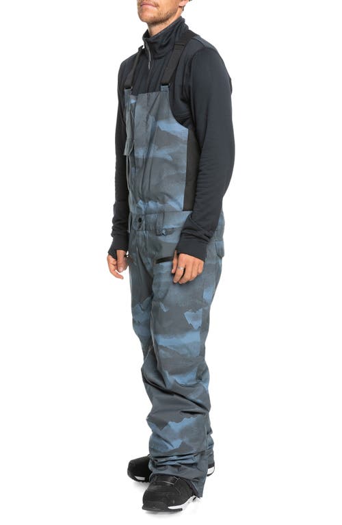 Quiksilver Utility Waterproof Snow Bibs In Mountain Spray Flint Stone