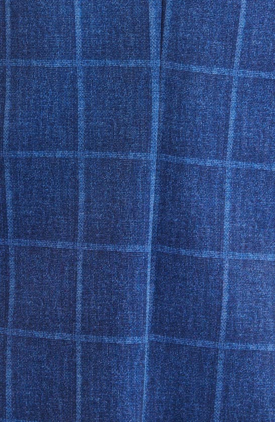 Shop Johnston & Murphy Xc Flex Windowpane Plaid Knit Sport Coat In Blue Plaid