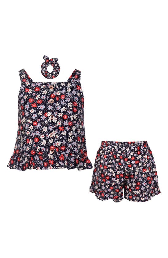VINCE CAMUTO VINCE CAMUTO KIDS' TANK, SHORTS & SCRUNCHIE SET