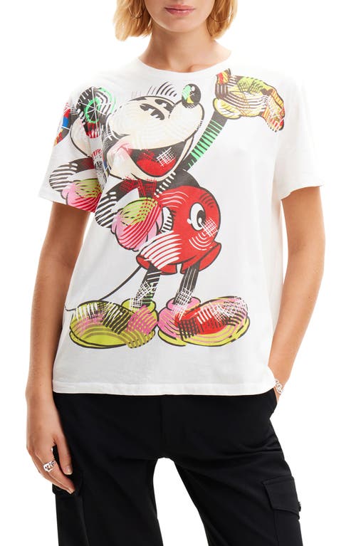M. Christian Lacroix Mickey Mouse Cotton Graphic T-Shirt in White