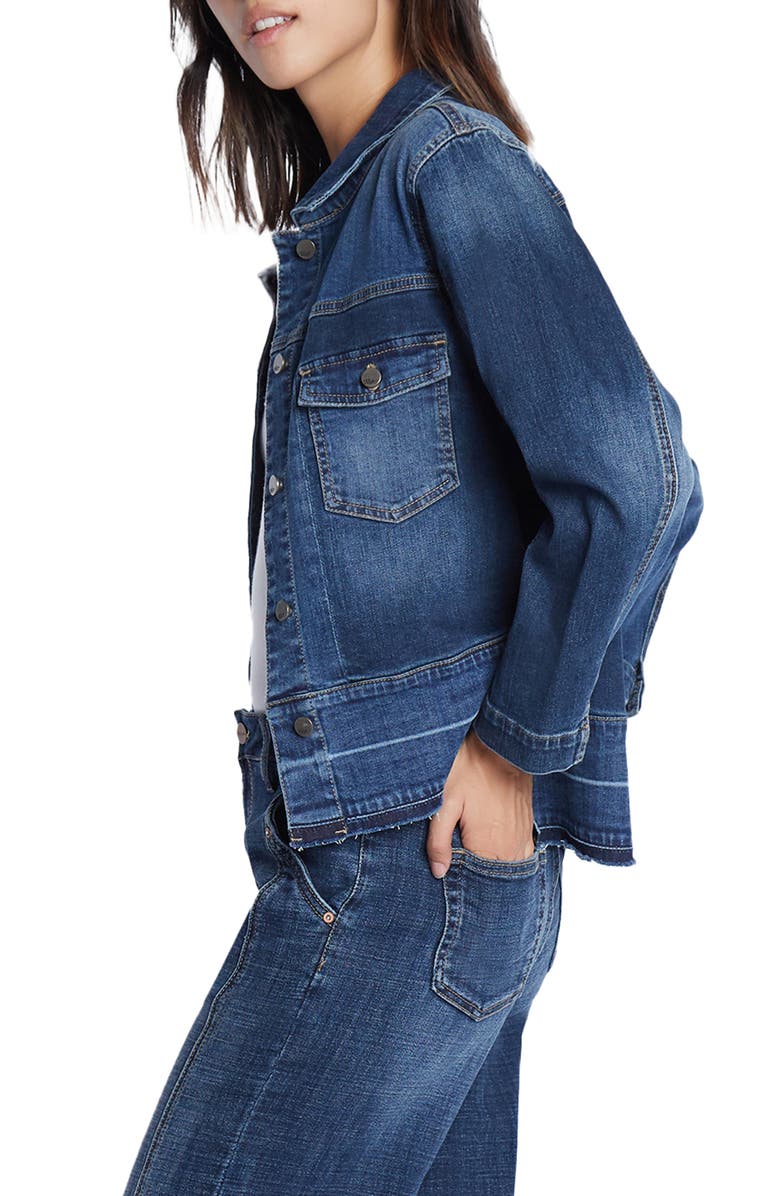 Wash Lab Denim Step Up Raw Hem Denim Jacket | Nordstrom