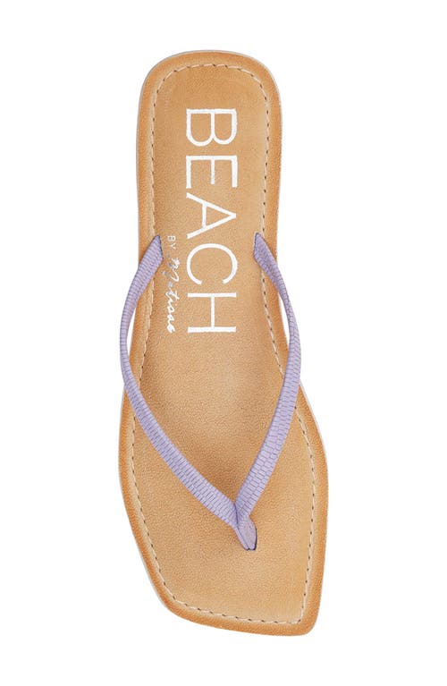 Shop Beach By Matisse Bungalow Flip Flop In Lavender Lizard