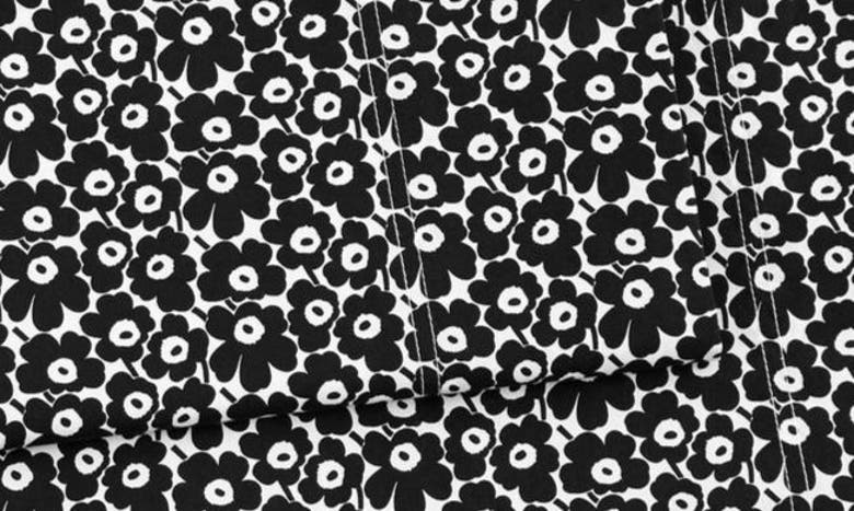 Shop Marimekko Pikkuinen Unikko 2-pack Shams In Black