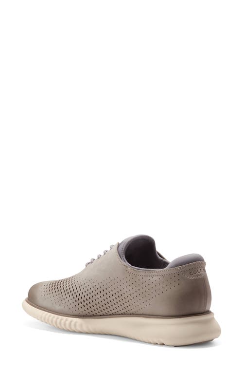 Shop Cole Haan 2.zerogrand Laser Wing Derby In Dove Nubuck/ivory