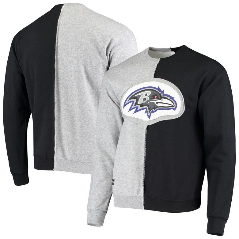 Baltimore Ravens Refried Apparel Sustainable Split T-Shirt - Heather Black