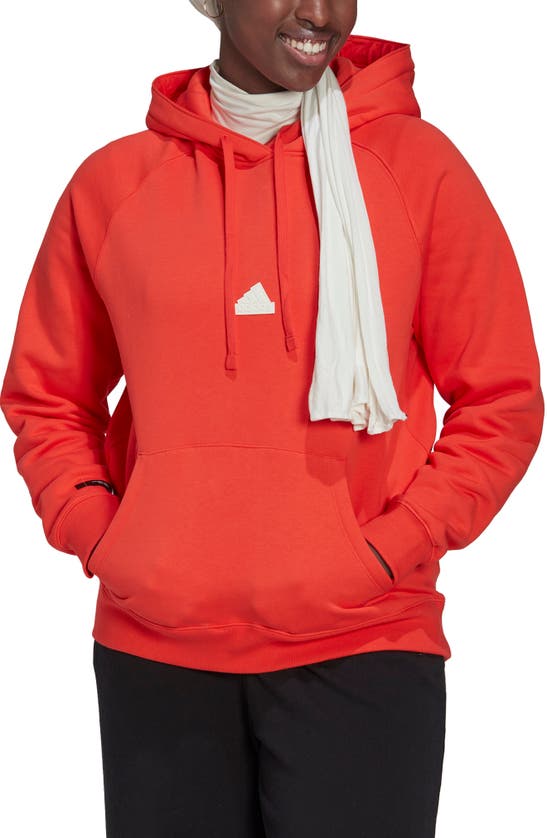 Adidas Sportswear Oversize Hoodie In Bright Red