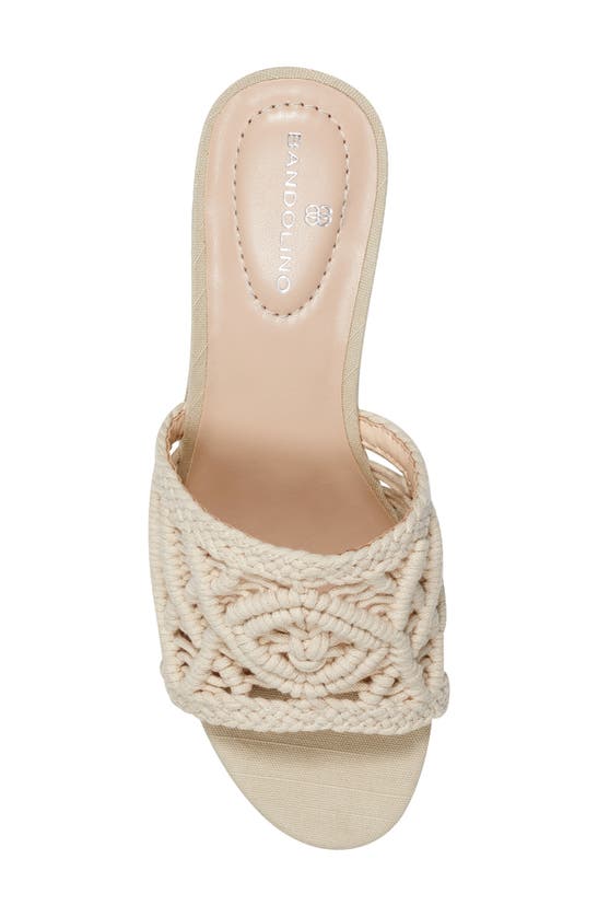 Shop Bandolino Andrrea Crochet Espadrille Wedge Sandal In Light Natural