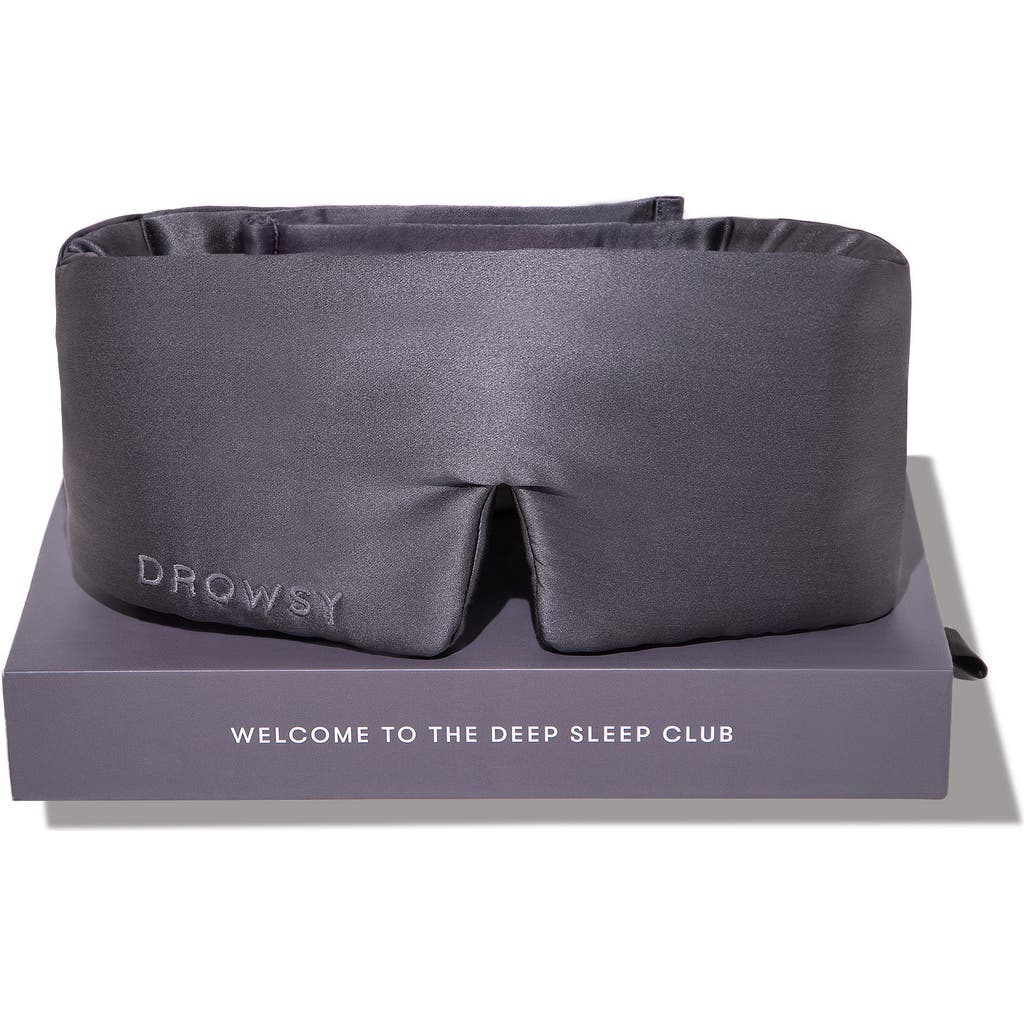Drowsy Sleep Co . Silk Sleep Mask In Moonlight Shadow