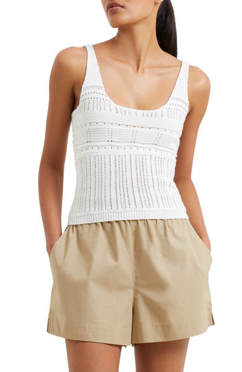 French Connection Nellis Pointelle Stitch Sweater Tank in 10-Summer White