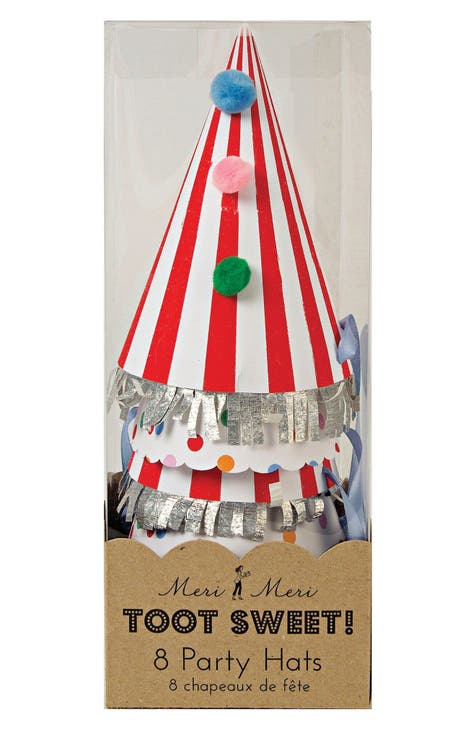 Toot Sweet 8-Pack Party Hats