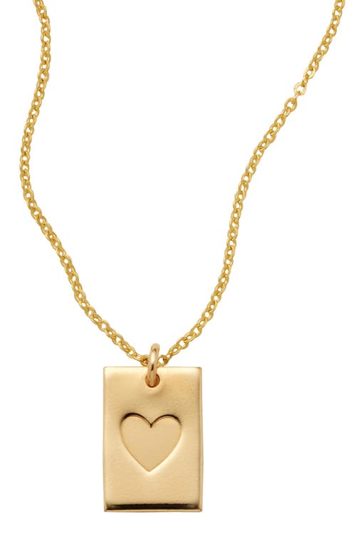 Good Vibes Daisy Pendant Necklace in Gold Heart