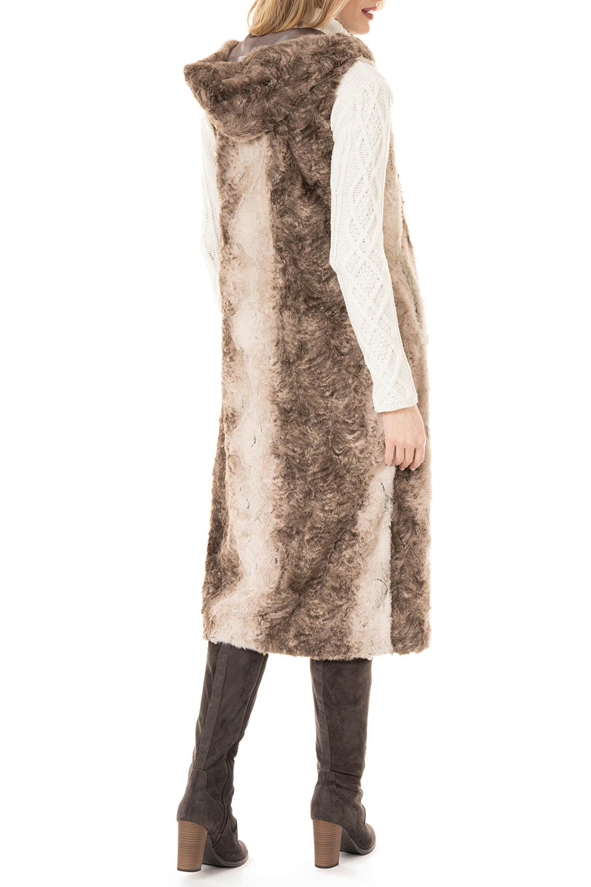 DONNA SALYERS FABULOUS FURS Hooded Faux Fur Longline Vest Nordstrom