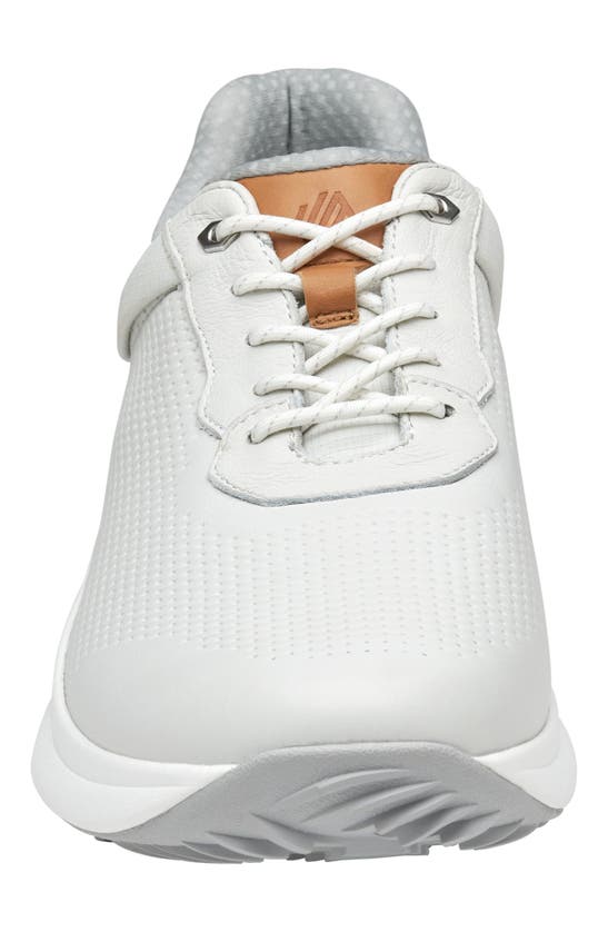 Shop Johnston & Murphy Ht1-luxe Hybrid Golf Shoe In White Waterproof Full Grain