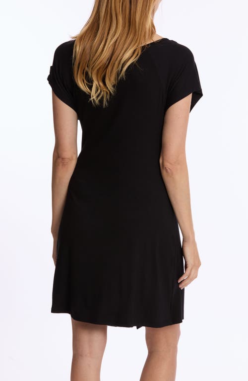 Shop Cache Coeur Louna Maternity Nightgown In Black