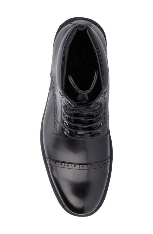 Shop New York And Company Matt Cap Toe Combat Boot In Black