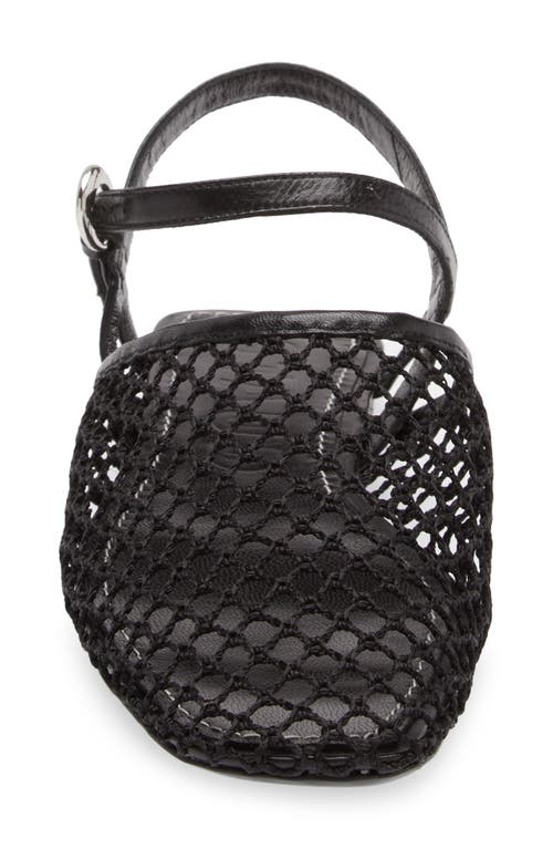 Shop Staud Rete Slingback Flat In Black Netting