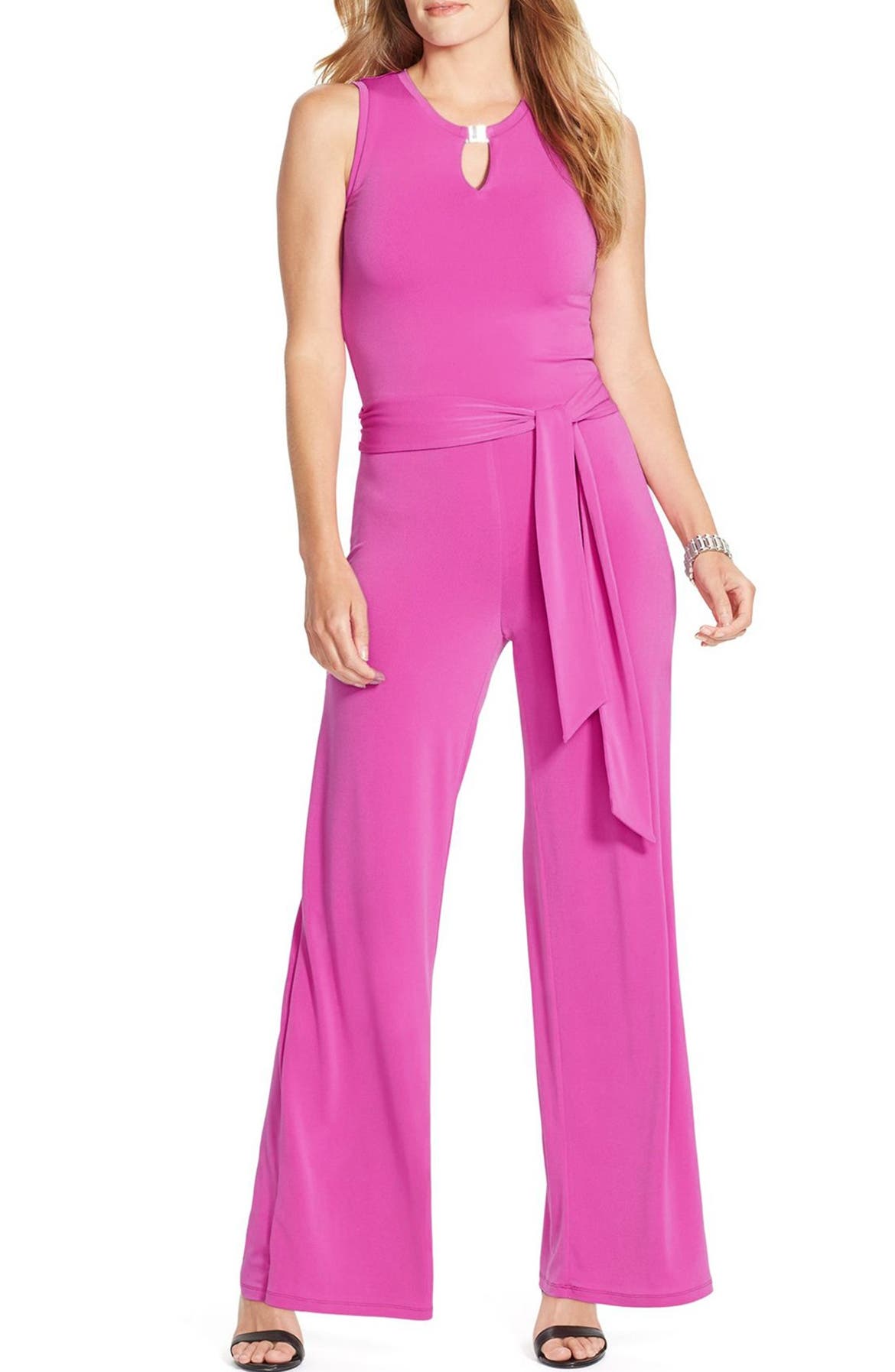 Lauren Ralph Lauren Keyhole Matte Jersey Jumpsuit (Plus Size) | Nordstrom