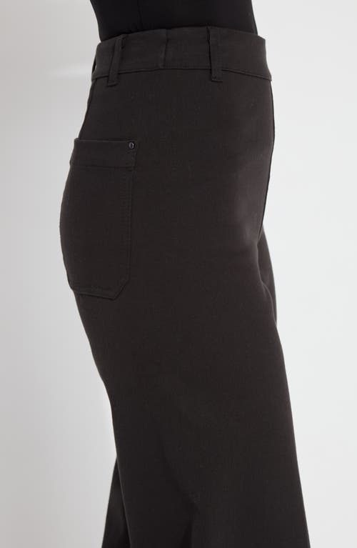 Lyssé Erin Hi Waist Wide Leg Denim Pants In Midtown Black In Black