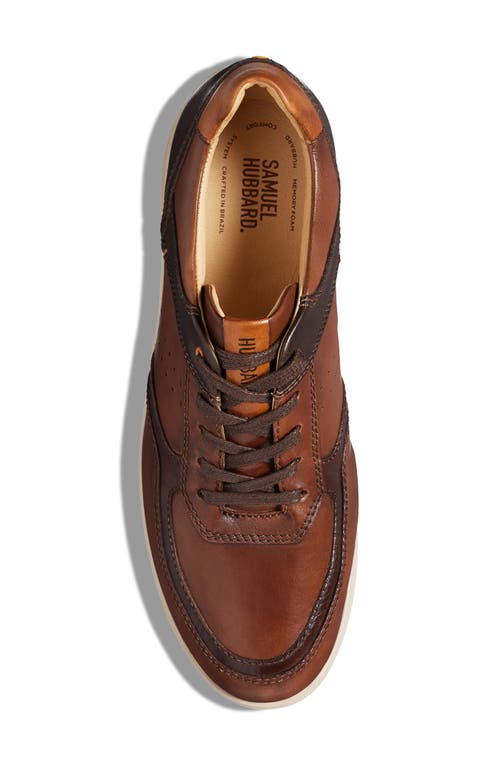 Samuel Hubbard Olema Lightweight Oxford In Antique Brown Leather