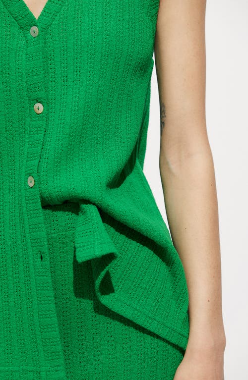 Shop Mango Sweater Vest In Green