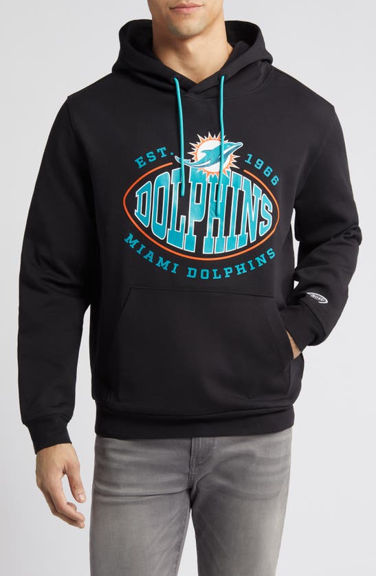 Hugo Boss X Nfl Touchback Graphic Hoodie In Miami Dolphins Black