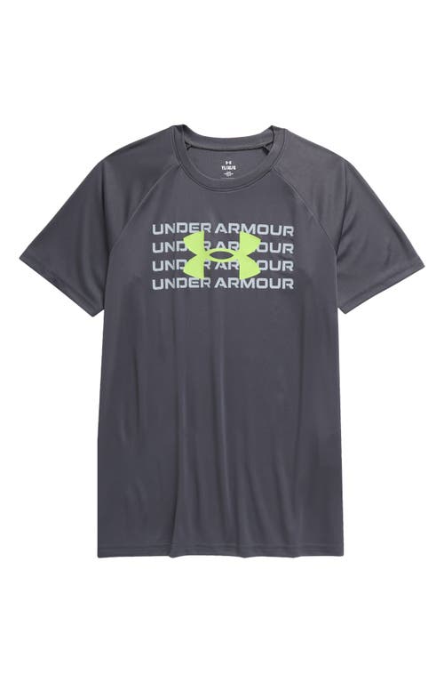 Under Armour Kids' Logo T-Shirt in Castlerock /Mod Gray 