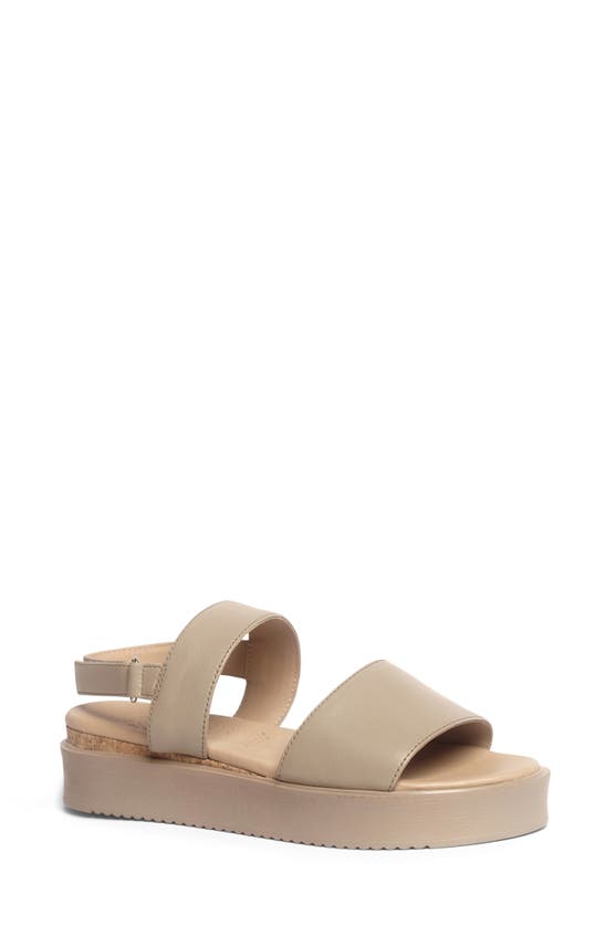 Shop Anthony Veer Maja Slingback Platform Sandal In Taupe