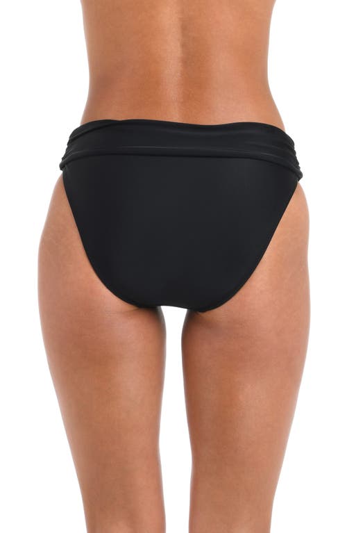 L Agence Miya Solid Classic Bikini Bottoms In Black