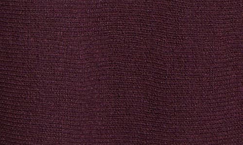 Shop Anne Klein Monterey Peplum Cardigan In Deep Plum