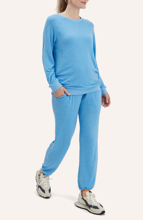 Nom Maternity Wren Maternity/Nursing Sweatshirt & Joggers Set in Bluebell 