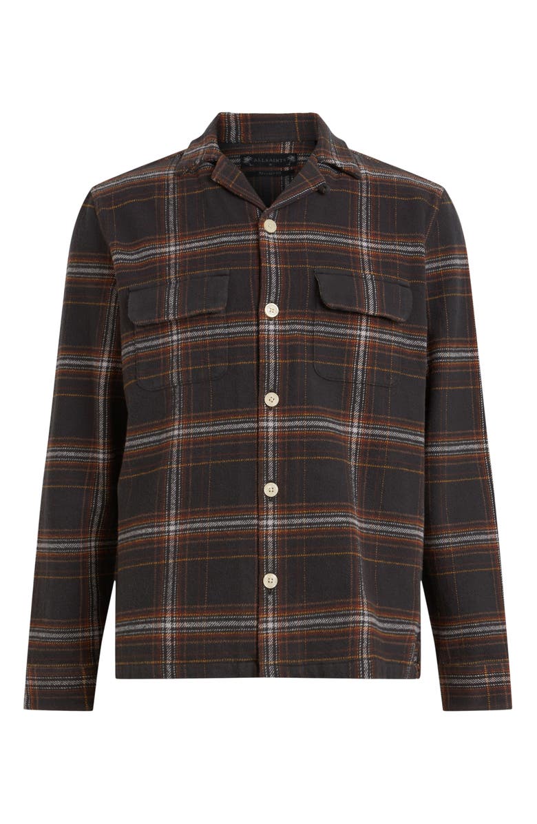 AllSaints Isonde Relaxed Fit Plaid Cotton Flannel Button-Up Shirt ...