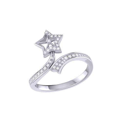 Shop Luvmyjewelry Lucky Star Twist Sterling Silver Diamond Ring