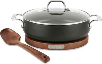 All-Clad HA1 Hard Anodized Nonstick Saute Pan Cookware, 4-Quart, Black &  E1002S63 HA1 Hard Anodized Nonstick Fry Pan Cookware Set, 10 Inch and 12  Inch